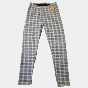 Just Cozy High Waist Fleece Lined Plaid 8 Way Stretch Leggings Size XL